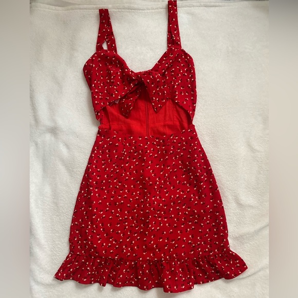 Faithful Mini Dress Red Floral - Picture 5 of 6